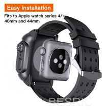 Load image into Gallery viewer, 44mm Full Cover Clear Case Screen Protector with Bands For Apple iWatch 4 5
