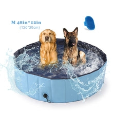 Load image into Gallery viewer, OWNPETS Foldable Pet Pool, Portable Dog Swimming Bathing Pool, Non-Slip Multi-Purpose Kiddie Pool Bathtub for Kids, Dogs, Cats, Pigs &amp; More Pets M size
