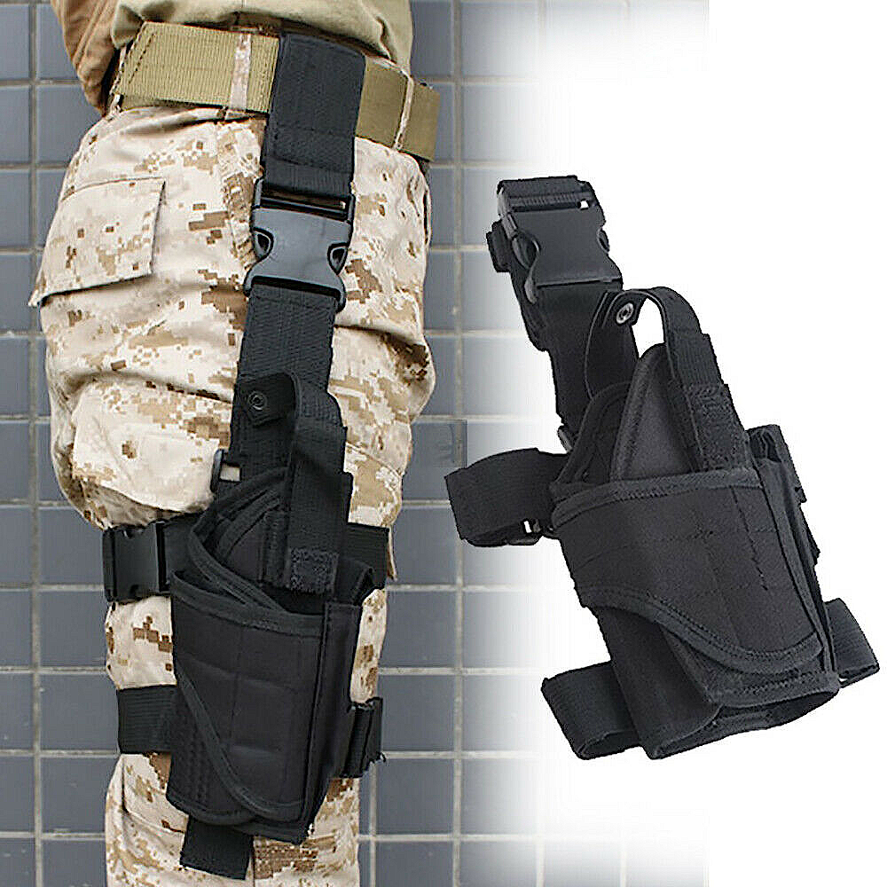 Tactical Pistol Adjustable Gun Drop Leg Thigh Holster Pouch Holder Bag