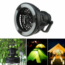 Load image into Gallery viewer, 2-in-1 18 LED Camping Light and Ceiling Fan Outdoor Hiking Flashlight
