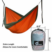 Load image into Gallery viewer, Portable Double Person Canvas Hammock Outdoor Camping Garden Beach Travel Swing
