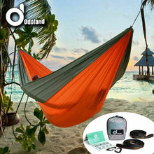 Load image into Gallery viewer, Portable Double Person Canvas Hammock Outdoor Camping Garden Beach Travel Swing

