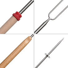 Load image into Gallery viewer, Marshmallow Roasting Sticks - ODOLAND Set of 4 + 2 Extra Sticks ¨C 32 Inch Telescoping Smores Skewers &amp; Hot Dog Forks with Storage Bag - Best Camping Accessories for Kids over BBQ Bonfire and Campfire Cooking
