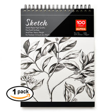 Load image into Gallery viewer, 2 Pack Spiral Sketch Book 9X12&quot; Pad 100 Sheets Drawing Paper Pencil Pastel New
