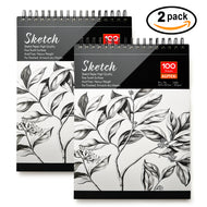 2 Pack Spiral Sketch Book 9X12