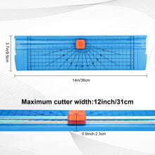 Load image into Gallery viewer, AGPTEK 12&quot; A4 Paper Trimmer Cutter Picture Cutting Label Design Photos Blue
