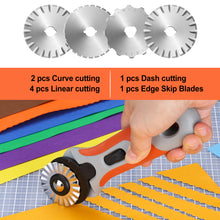 Load image into Gallery viewer, 45mm Rotary Cutter 8 Replacement Blades for Cutting Fabric Papers Foams Leathers
