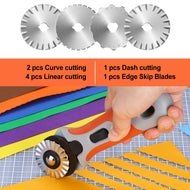 45mm Rotary Cutter 8 Replacement Blades for Cutting Fabric Papers Foams Leathers