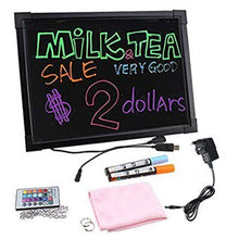 Load image into Gallery viewer, 16x12&quot; LED Flashing Illuminated Erasable Neon Sign Remote Message Menu Writing
