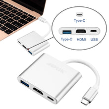Load image into Gallery viewer, Type C USB 3.1 to USB-C 4K HDMI USB 3.0 Adapter 3 in 1 Hub For Macbook Pro
