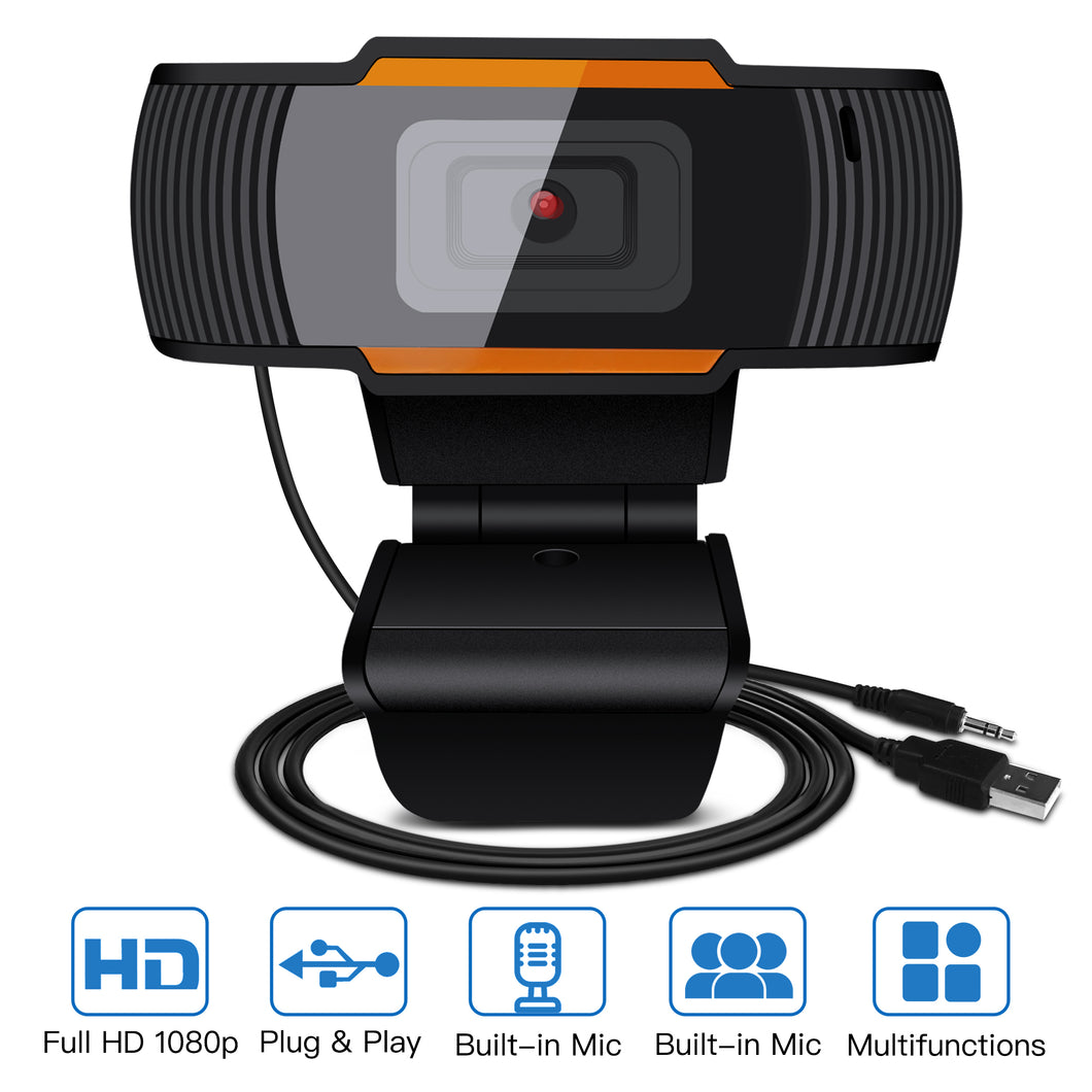 AGPTEK HD 1080P Webcam Auto Focusing Web Camera Cam W/ Microphone For PC Laptop Desktop
