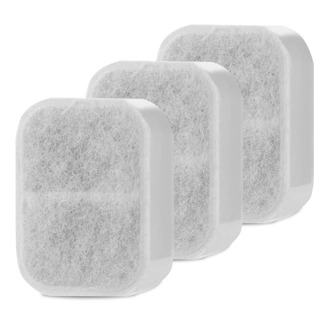 Ownpets Replacement Cotton Activated Carbon Filters for Cat Dog Pet Water Drinking Fountain 3 Pack