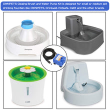 Load image into Gallery viewer, Ownpets Brush Cleaning&amp;Water Pump Kit for Pet Drinking Dispenser Cat And Dog Water Fountain AC 12v~50HZ/60HZ Suitable for Onwpets Catit Drinkwell
