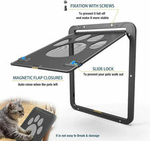 Load image into Gallery viewer, Pet Dog Cat Small Screen Locking Flap Door Magnetic Automatic Slide Protector
