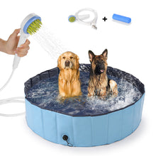 Load image into Gallery viewer, Ownpets Foldable Pet Pool Bathing Set with Massage Shower Sprayer &amp; Towel, Non-Slip Multi-Purpose Kiddie Pool Bathtub

