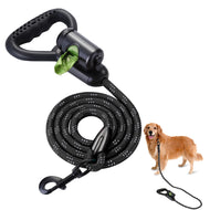 Ownpets Reflective Dog Leash 5ft Hands-Free with Waste Bag Dispenser for Large & Medium Dogs for Running Training Hiking