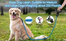 Load image into Gallery viewer, Ownpets Reflective Dog Leash 5ft Hands-Free With Waste Bag Dispenser Blue
