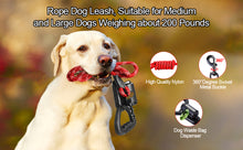Load image into Gallery viewer, Reflective Durable 2 In1 Dog Leash 5ft Hands-Free Waste Bag Dispenser for Training Hiking Red
