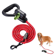Load image into Gallery viewer, Reflective Durable 2 In1 Dog Leash 5ft Hands-Free Waste Bag Dispenser for Training Hiking Red
