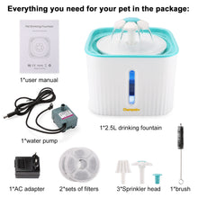 Load image into Gallery viewer, 2.5L Super Quiet Cat Water Fountain Bowl Pet Drinking Dispenser
