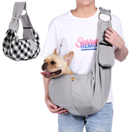 OWNPETS Pet Sling Carrier, Hands Free Reversible Pet Papoose Bag, Fit 8~15lb Cats&Dogs, Comfortable, Adjustable, Perfect for Daily Walk, Outdoor Activity and Weekend Adventure