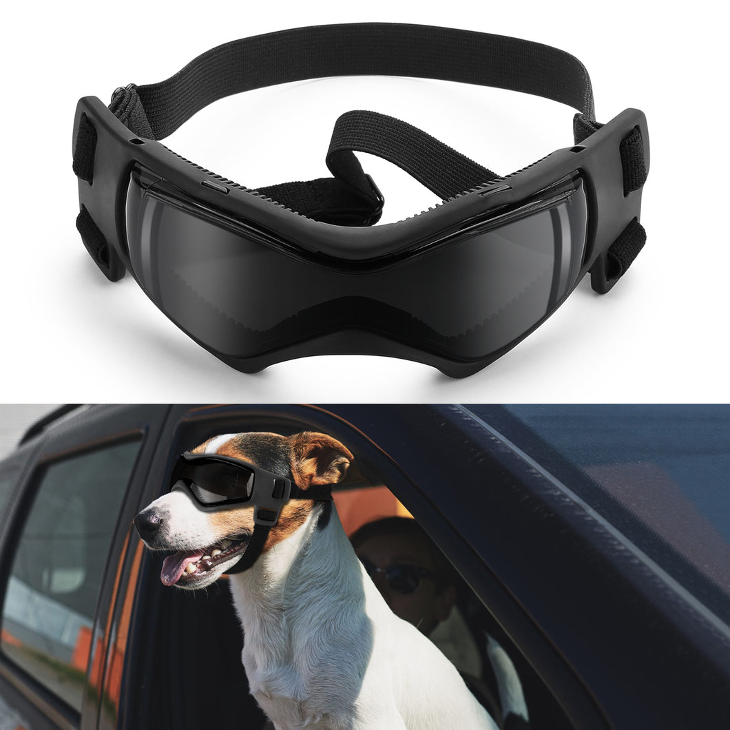 Ownpets Pet Dog Glasses UV Snow Wind Dust Protection Goggles with Adjustable Strap Safety Black, Sunglasses for Small and Medium Dog