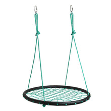Load image into Gallery viewer, Green 40&quot; Disc Swings Seat Flying Saucer Tree Rope Web Net Playground Backyard
