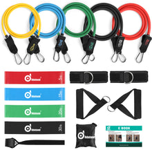 Load image into Gallery viewer, ODOLAND 16PCS Resistance Bands Set for Burning Fat &amp; Muscle Strength

