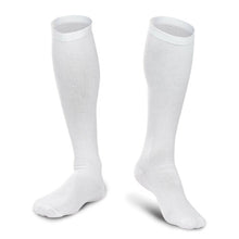 Load image into Gallery viewer, 4pairs White L XL Compression Socks Running Sports Graduated Travel Women Men
