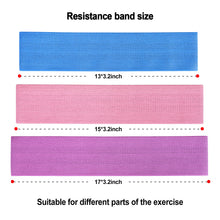 Load image into Gallery viewer, 3pcs Resistance Loop Bands Yoga Pilates Sports Gym Glutes Hip Legs Training Set
