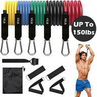 11pcs/Set Gym Pull Rope Exercise Resistance Bands Home Yoga Equipment Fitness
