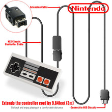 Load image into Gallery viewer, for Nintendo NES Mini Classic Edition Game Controller+2 PCS 10Ft Extension Cable
