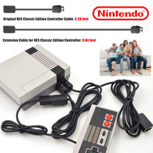 Load image into Gallery viewer, for Nintendo NES Mini Classic Edition Game Controller+2 PCS 10Ft Extension Cable
