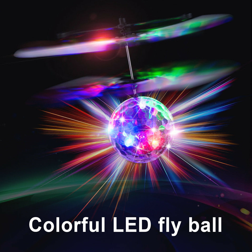 RC Flying LED Ball Helicopter Drone Magic Disco Ball Light Infrared Induction