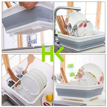 Load image into Gallery viewer, Extra Large Dish Drying Rack Dish Drainer w/ Utensil Holder Collapsible Foldable
