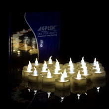 Load image into Gallery viewer, AGPtek Lot 24 Battery Operated LED Warm White Tea Light Candle Flickering
