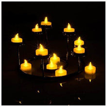 Load image into Gallery viewer, 24 PCS Flameless Smokeless LED Tealight Candles Battery Operated for Wedding Party Amber Yellow
