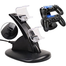 Load image into Gallery viewer, AGPtek Dual USB Charger Charging Docking Station Stand for Sony Playstation 4 PS4 Controller
