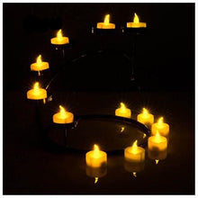 Load image into Gallery viewer, 24 PCS Flameless Smokeless LED Tealight Candles Battery Operated for Wedding Party Amber Yellow
