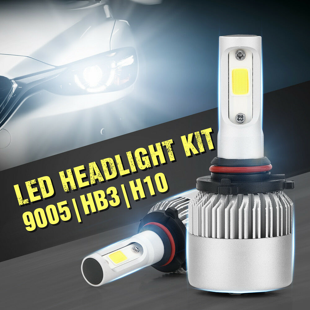 2PCS 560W 67200LM HB3 9005 COB LED Headlight Kit Bulbs 6500K Single High Beam