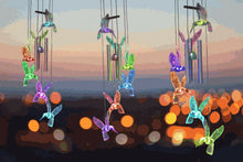 Load image into Gallery viewer, Solar Color Changing LED Hummingbird Wind Chimes Light Tubes Bells Lamp Outdoor
