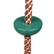 Load image into Gallery viewer, Tree Swing Set Climbing Rope with Platform &amp; Disc Swing Seat Green
