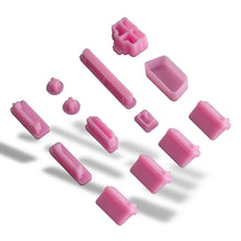 Load image into Gallery viewer, 13pcs Silicone Anti Dust Port Plugs Cover for Laptop Notebook Pink
